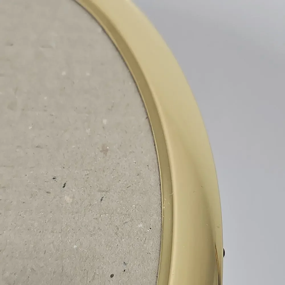 Vintage Large Oval Brass Footed Photo Picture Frame 11 x 9 Pin Closure